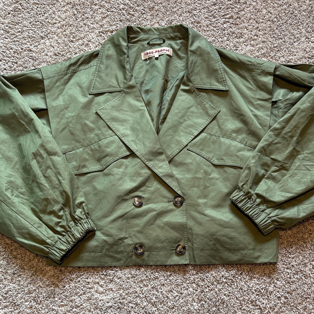 Free People Olive Utility Jacket
